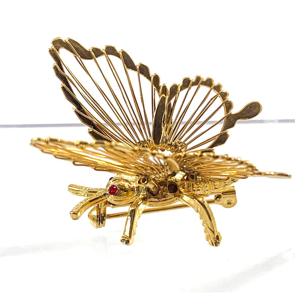 Butterfly Trembler Pin/Brooch - Picture 3 of 7